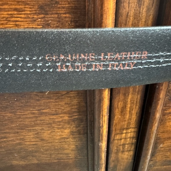 Brooks Brothers 346 Mens Black Pebble Leather Dress Belt Made in Italy - Picture 9 of 13